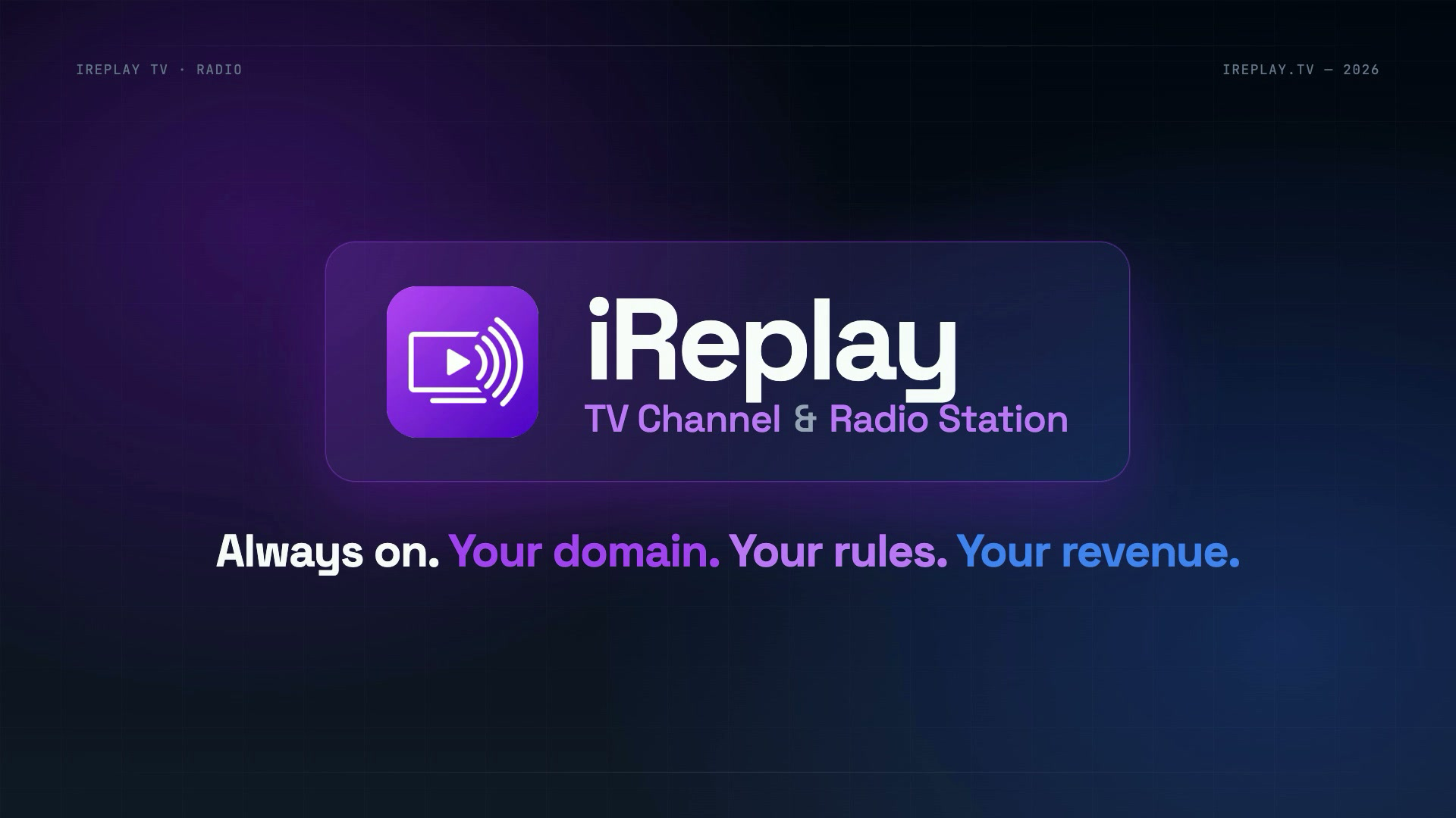 WordPress TV channel player embedded on a public blog post, showing a 24/7 linear FAST channel with an unskippable ad break and a PPV unlock prompt in the sidebar